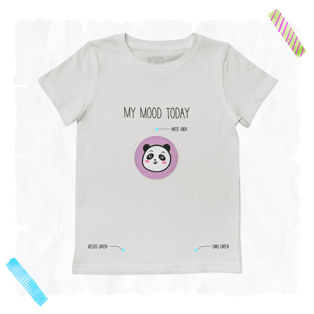 'My Mood Today' T-Shirt mit eigenem Namen | grau